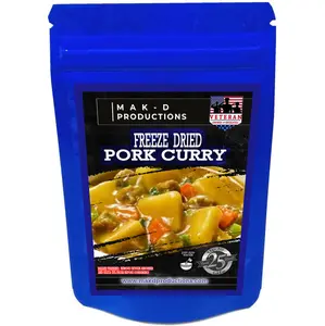 MAK D Productions - Freeze Dried Meal - Soup - Sausage - Pork Curry Soup - Gourmet Recipes by a Sullivan University (Louisville, Kentucky) Culinary Chef Graduate - NEVER BLAND TASTING - MADE IN THE USA