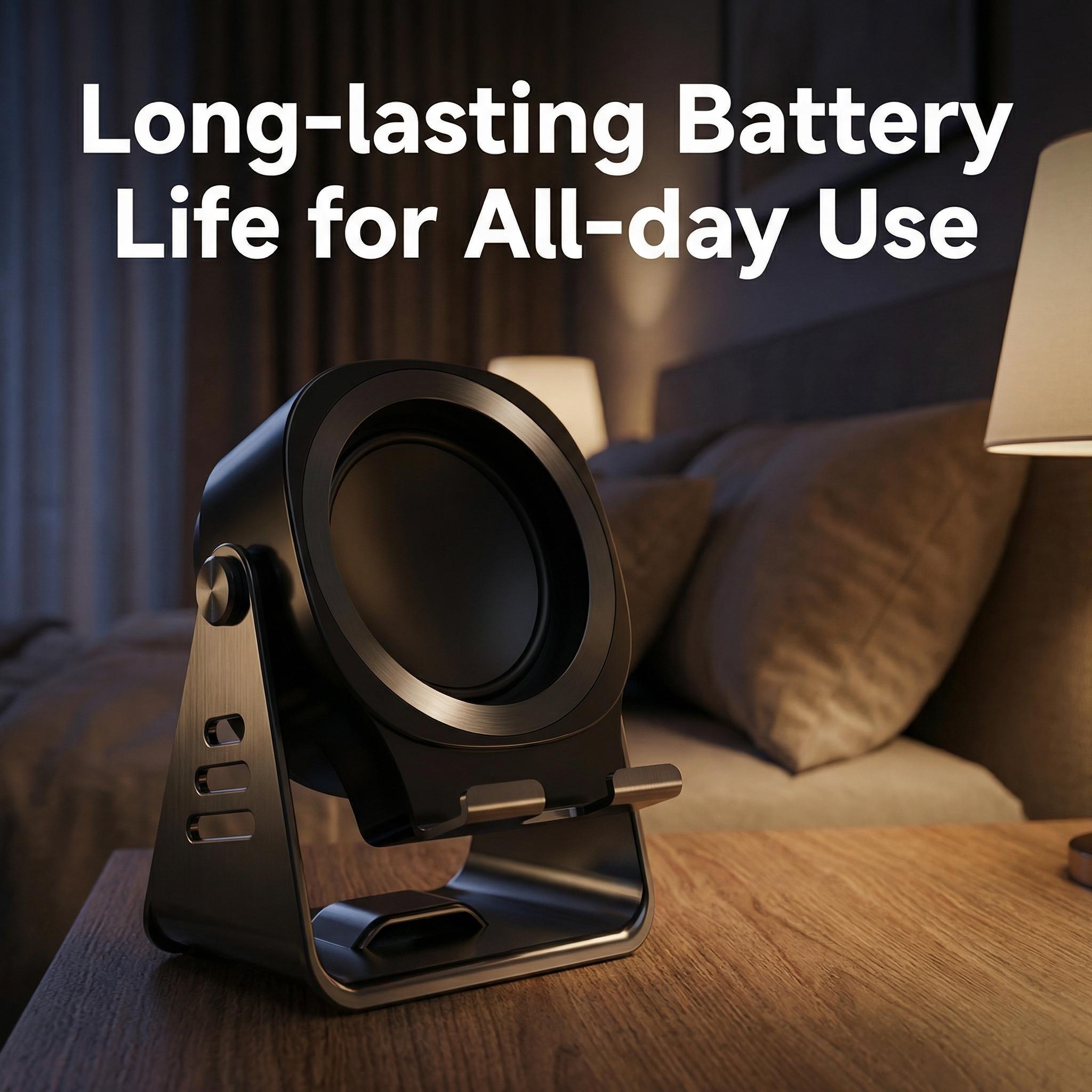 4-in-1 Smart Wireless Speaker Stand, 360°Flexible Angle, Power Bank Included, RGB Atmosphere Light, Gift for Men & Women