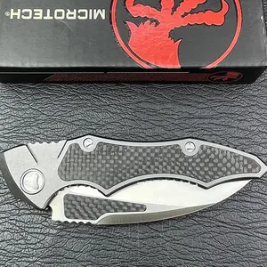 8.9" Premium Folding Knife with Ceramic Bearing, M390 Powder Steel Blade & Titanium-Coated Carbon Fiber Handle, 61HRC for Smooth EDC, Camping, Fishing & Precision Tasks, High-End Gift for Collectors & Enthusiasts