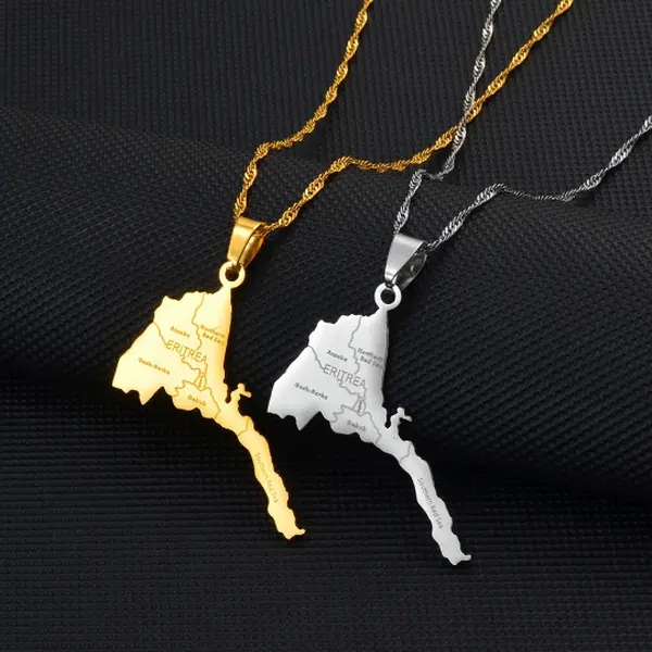 Eritrea Necklace, Shirt, Gift, Pendant, Charm, Chain
