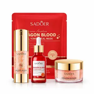 Dragon Blood Mask Care Set (4 Pieces), Moisturizing Firming Deep Hydration Face Cream, 5 Masks, Facial Serum, Night Cream, Women Skincare