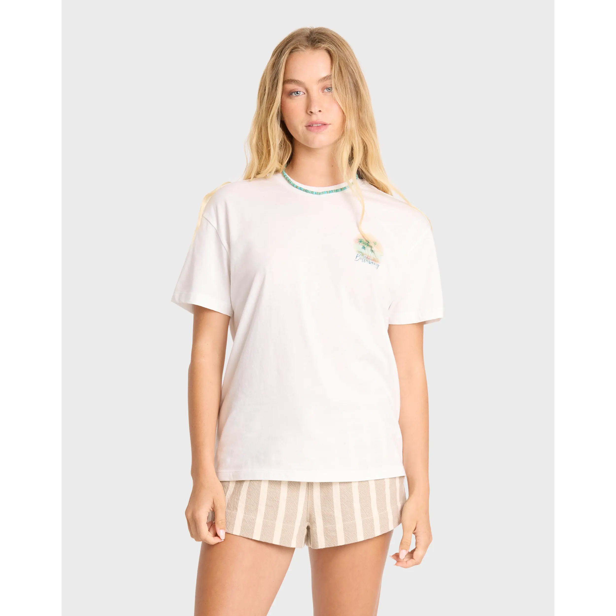Catching Waves Short Sleeve Jersey T-Shirt - Salt Crystal
