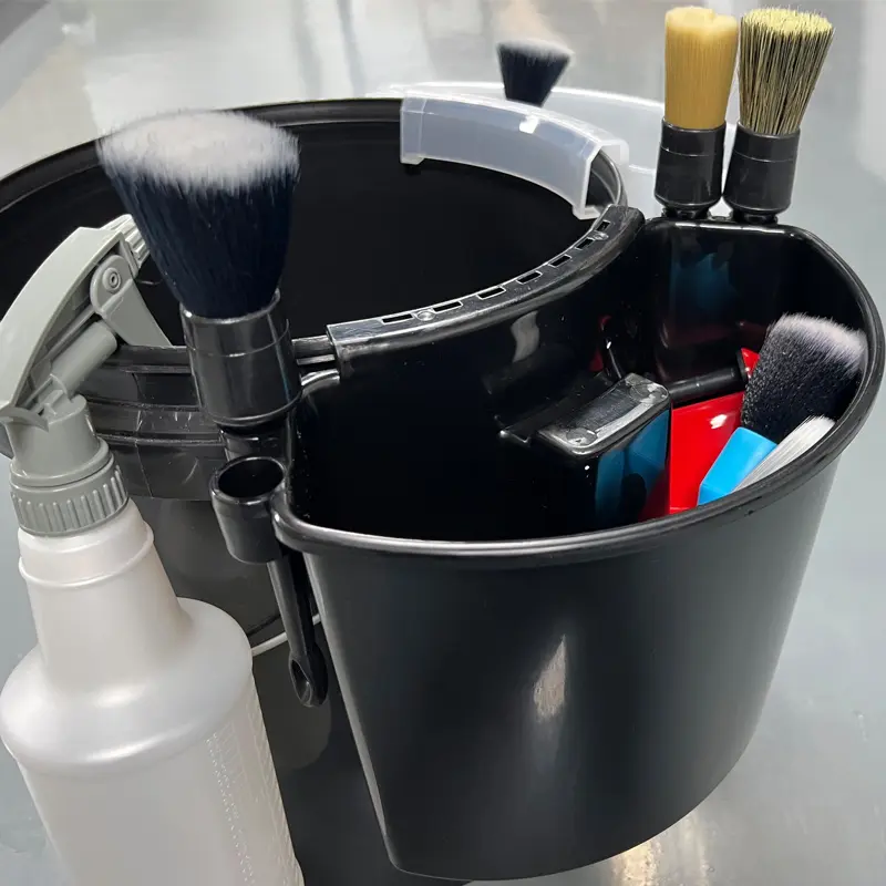 Water Bucket External Hanging Storage Basket, Tire Anti-Collision Water Pipe Device, Convenient and Novel, Suitable for Car Wash Buckets, Detailing Bucket, Bucket for Cleaning