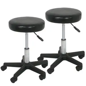 Zeny 2PCS Salon Stool Hydraulic Rolling Chair Tattoo Facial Massage Adjustable Height