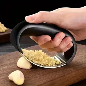1PCS Manual Garlic Press, Stainless Steel Material, Plastic Handle Metal Garlic Grinder, Washable Garlic Grinder, Kitchen Garlic Chopper,