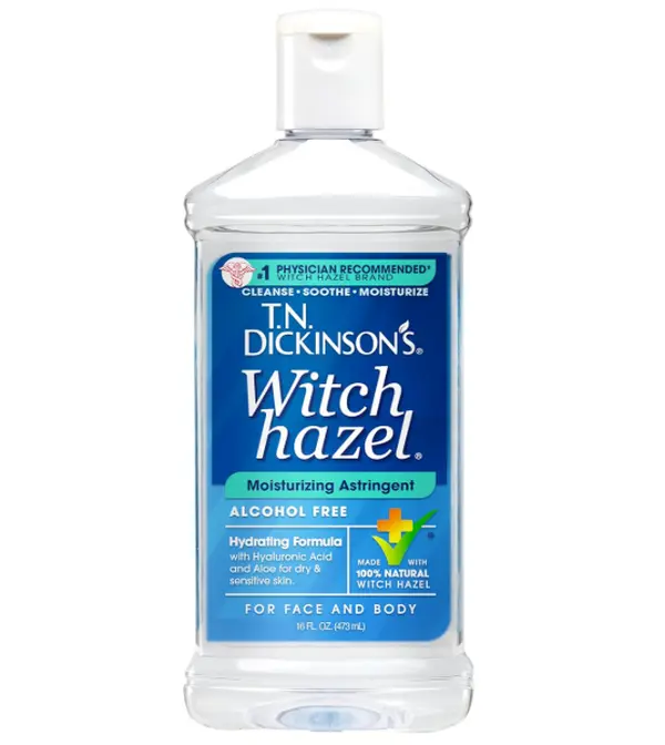 T.N. Dickinson's Witch Hazel Moisturizing Astringent | Alcohol Free | 16 Oz | 100% Natural Witch Hazel Calms, Nourishes & Hydrates Skin; for Face & Body