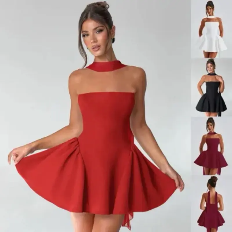 strapless open back dress Emoji Bodycon Mini Dress Red– Selfie Leslie main image 1