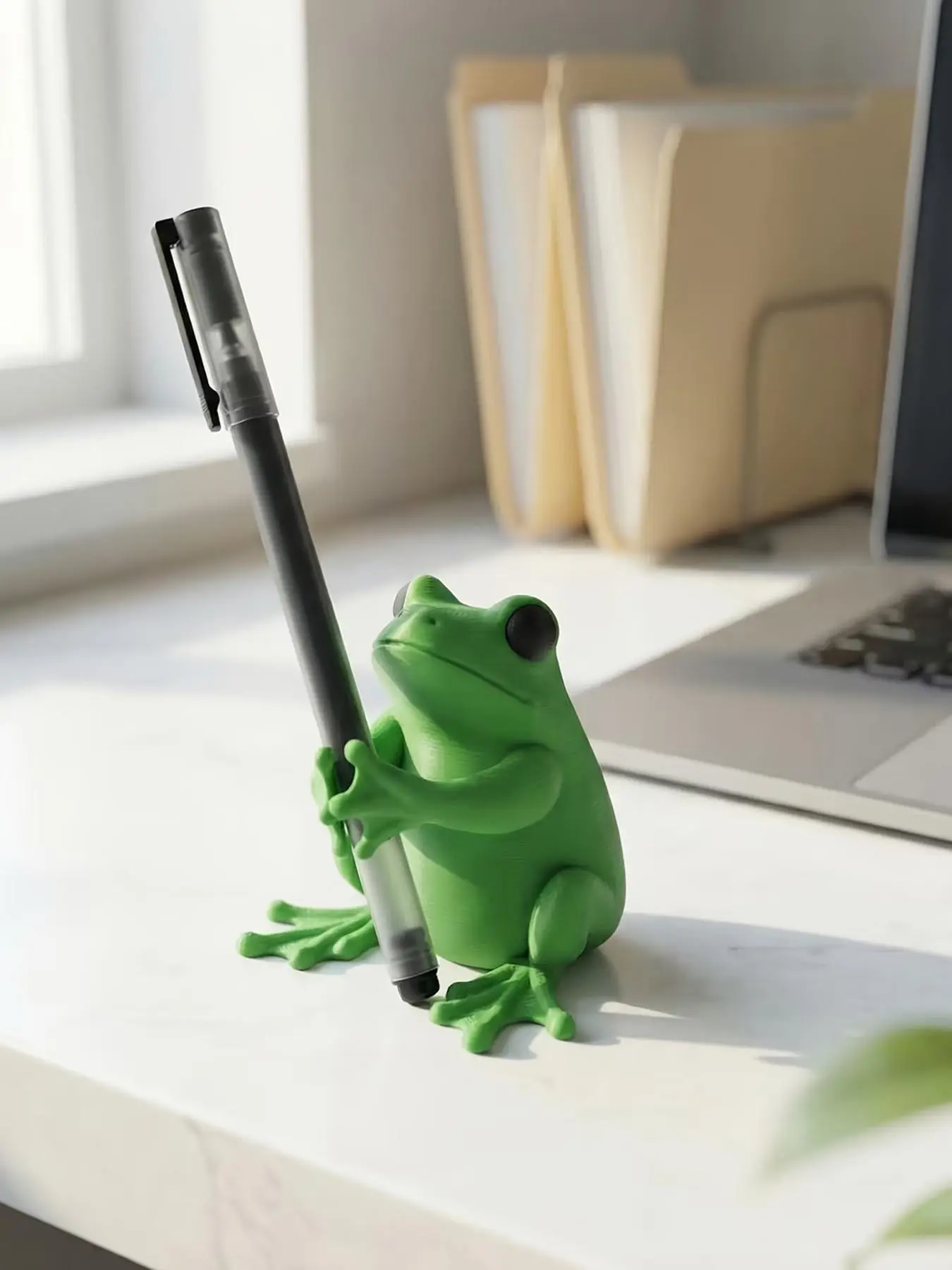 1PC Super Cute Frog Pen Holder-3D Design Charming Frog Office Decorations, Fun Stationery Storage Box, Pen Organizer For Desk, Suitable For Gamers, Writers And Frog Lovers, Interesting Fashion Decorations, Home Stationery Decoration