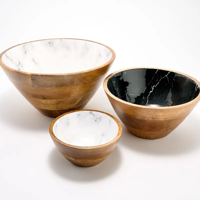 Temp-tations x Alberti Set of (3) Mango Wood Bowls