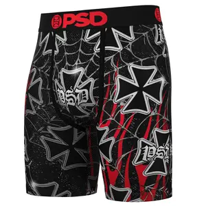 PSD Mens Widow Boxer Brief - Standard Length 7 Inch Inseam, Soft and Breathable Poly Blend Fabric