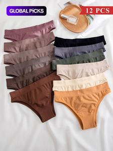 women's solid color panty, basic soft comfy breathable knicker collection for daily wear, fit underwear for all seasons, womenswear, seamless panties, casual elegant panty, soft pastel panty, soft minimalist knicker