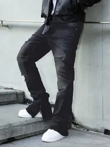 Men's Fashion Jeans, Loose Straight Casual Pants, American Retro Style, Slight Flare Design, Modern Trendy Look