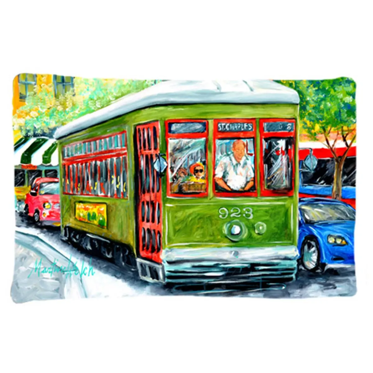 212 MAIN Rectangular Street Car Art Standard Pillowcase - 20.5x30 in, Moisture-Wicking Breathable Fabric (Carolines Treasures MW1152PILLOWCASE)