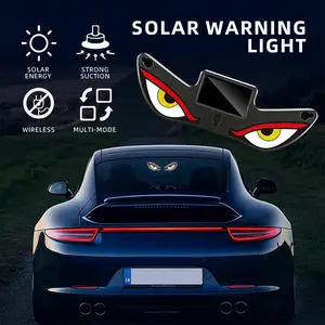 Solar Powered Demon Eye Ambient Light | No-Wiring Wireless Breathing Neon | Auto-Charging Rear Windshield Decoration | Cool Car Atmosphere Accessory light up car Roof RGB Strobe Smoked Lens Tail Lights for Ford F150