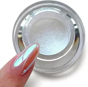 Pretty Diva Moonlight Chrome Nail Powder, Unicorn Mermaid Chrome Powder for Nails, Aurora Nail Powder Iridescent Nail Chrome Powder, Nail Art Glitter Decoration for Home DIY Salon Manicure Pigment