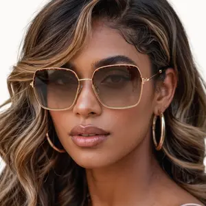 DAX EYEWEAR Aspen Sunglasses - Oversized Square Frames for Women - Windproof UV400 Protection - Perfect for Round or Heart-Shaped Faces