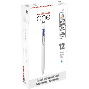 Uni-Ball  0.7 mm One Gel Pen, Blue - Pack of 12