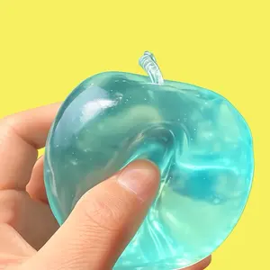 Vaseline-Filled Apple Squishy Toy, Slow-Rising TPR Material, Shape-Retaining After Squeeze, Relaxing Stress Relief Toy, Coconut Oil Squishy