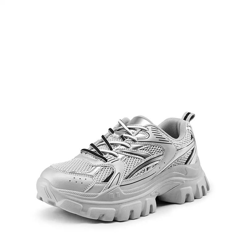 Dream Pairs Women's Heidi Low-Top Lace-Up Chunky Sneakers - Vegan Leather & Mesh Casual Walking Shoes with Double-Cushioned Insole for All Day Wear