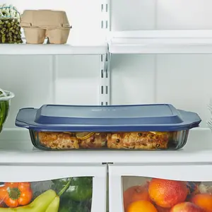 Pyrex Colors Tinted (9x13) Glass Baking Dish with BPA-Free Lid, Oblong Bakeware Glass Pan For Casserole & Lasagna, Dishwasher, Freezer, Microwave and...