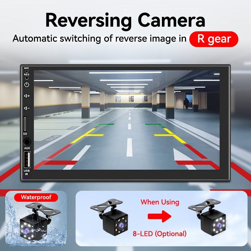 7 Inch 1din Car Multimedia Player, Carplay Display+radio, Car Display Screen, Supports Wired Apple Carplay/android Auto, Steering Wheel Control, Bluetooth-compatible 5.0