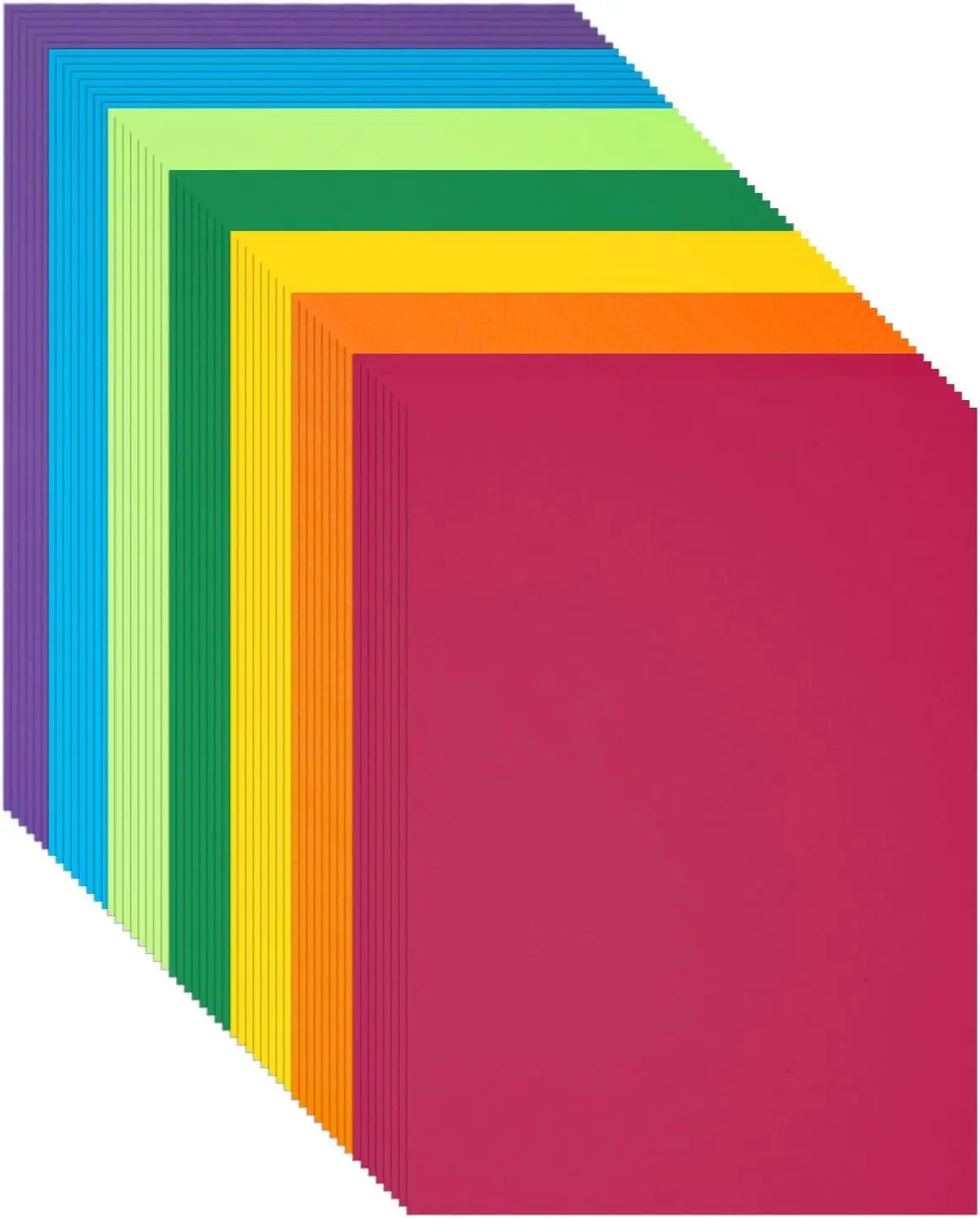 Construction Paper 8.5x11 in,70 Sheets,Set of 7 Colors Classic Rainbow 178GSM/65LB Heavyweight Construction Paper,Crafts,Arts,School Classroom Art Supplies Assorted Colors Bulk Paper