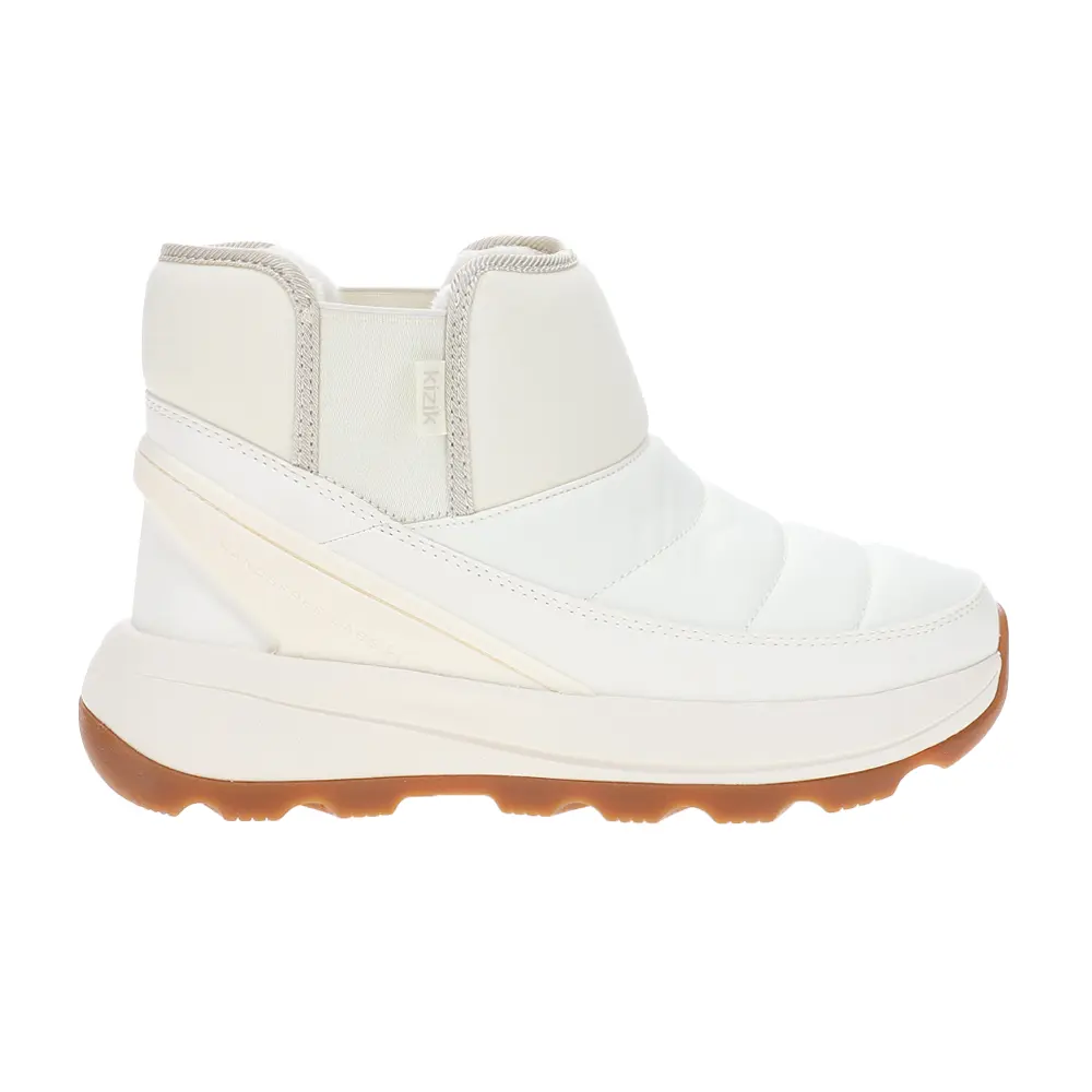 Kizik Womens Juno 2 Low Quilted Pull On Snow Casual Boots Ankle - White