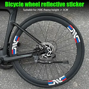 12pcs Pogacar Tour of Lombardy ENVESES road bike wheel stickers color change wheel hub painting stickers decals Blue Rims Racing Vehicle