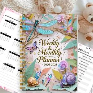 1-Binder Compact Portable Planner: 3-Year Monthly & Weekly Planner (2026-2028), Annual Calendar, to-Do Lists & Holiday Tracker - Planner Notebook for Women, Teachers, Students, Office & Organization
