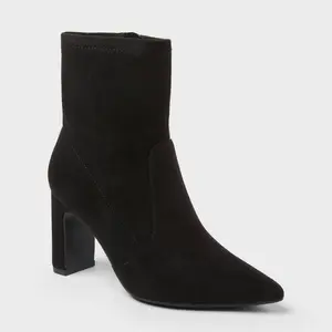 Women’s Sienna Low Shaft Heeled Boots with Memory Foam Insole - A New Day