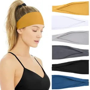Huachi Women's Headbands Non Slip Fashion Workout Yoga Exercise Headbands for Women's Hair Sweat Wicking Summer Hair Accessories Elastic Hair Bands Visit the Huachi Store