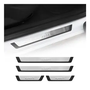 Toyota Hilux Door Sill Scuff Plate Scratch Protector Sport Brushed Stainless Steel 4Pcs