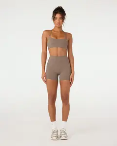 Fade Invisible Scrunch Shorts 4" | Mocha