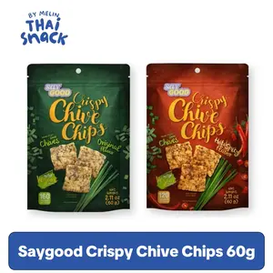 Saygood Crispy Chive Chips 60 - 160 Calories, Non-GMO, Perfect Snack