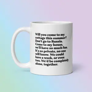 Heated Rivalry Mug "Will You Come to The Cottage?" Mug