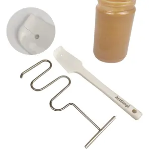 Natrual Peatnut butter stirrer kit,includes silicone scraper, nut butter mixer with handle, stirrer tool for mixing various butter,almond, peanut & jam