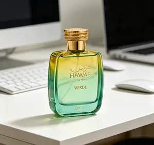 Hawas For Him Verde Men Eau de Parfum, Vibrant Fresh Green Masculine Scent, Long Lasting Daily Perfume 3.38oz 100ml