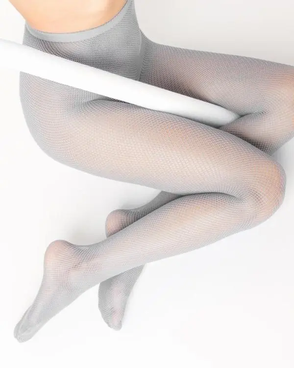Nylon Spandex Fishnets - Light Grey