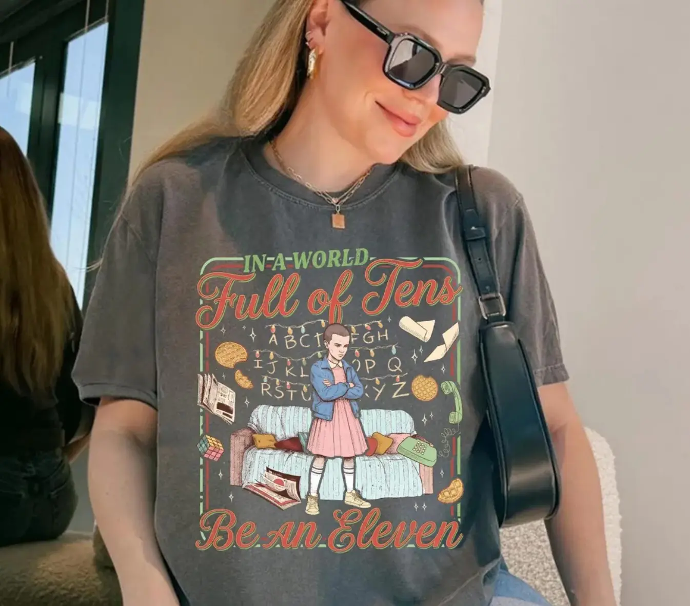 In A World Full Of Tens Be An Eleven, Christmas Upside Down Tee, Hawkins The Upside Down, Stranger Things Shirt, Shirt For Movie Fan