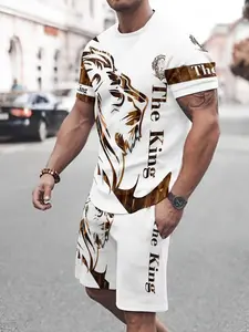 Women's Casual Fitted Short Sleeve Top & Shorts Set, Knee-Length Design, Perfect for Daily Wear, Comfortable Fabric