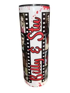 Psycho Duo Billy & Stu - 20oz oz 20 oz. 20oz. - Skinny Straight Sublimation Tumbler - Amy's Tumbler Junkies - Your Favorite Tumbler Shop!