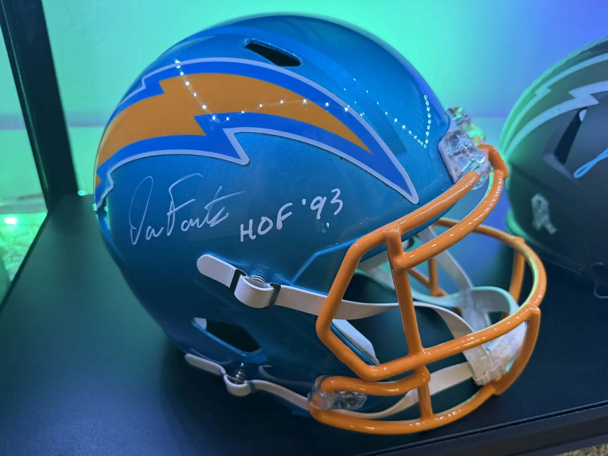 Dan Fouts Signed Chargers Full-Size Flash Alternate Speed Helmet Beckett (BAS)