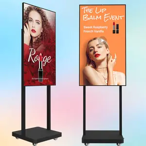 32 inch Digital Signage Display 1000-2500nits LCD Advertising Indoor Floor Standing Kiosk with U-Disk Phone APP CMS Input Auto ADS Player Android OS