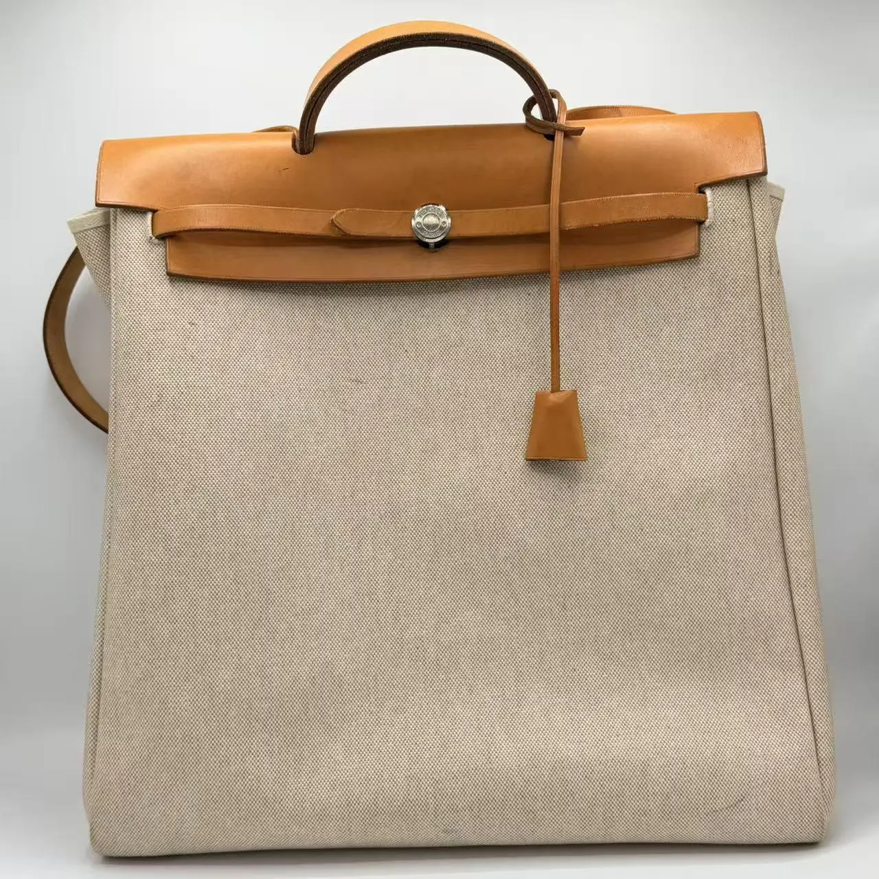 Pre-owned HERMÈS  LEATHER Crossbody Bags Hermes Herbag MM Canvas Shoulder Bag