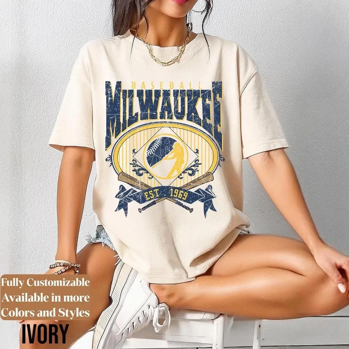 Retro Milwaukee Baseball Shirt, Vintage Brew Crew Comfort Colors Tee, Cream City Fan Apparel