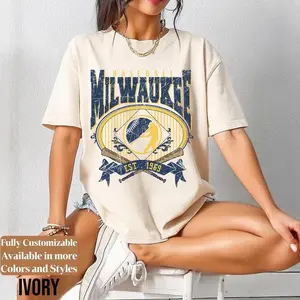 Retro Milwaukee Baseball Shirt, Vintage Brew Crew Comfort Colors Tee, Cream City Fan Apparel