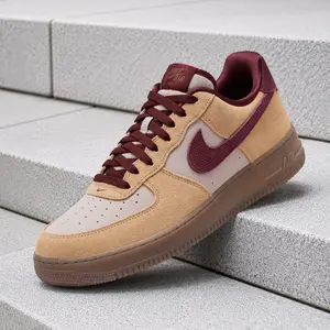 Nike Air Force 1 Low '07 Premium Linen Moon Burgundy IQ3408-286 Men's Fashion Sneaker New