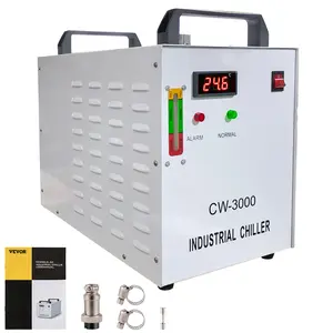 TikTokShopBlackFridayVEVOR Water Chiller CW-3000 Industrial Chiller 9L Thermolysis Type Water Chiller 50W/ ℃ , 3.17gpm 0.9A Current Recirculating Chiller for 60W 80W Laser Engraving Machine Cooling Machine 110V