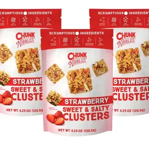 5 pack Chunk Nibbles Strawberry Snack Clusters Dried Crunchy Corn