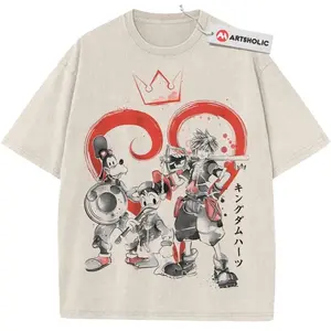 Youth And Adult Sora Shirt, Goofy Shirt, Donald Duck Shirt, Kingdom Hearts, Game, Vintage T-Shirt